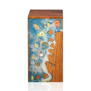 Jarrón de Resina con Diseño de Olas Oceánicas, Urna Decorativa de Madera Hecha a Mano, Recuerdo Conmemorativo para Cenizas, Decoración para Hogar y Oficina de AYAANS - Product Image 5