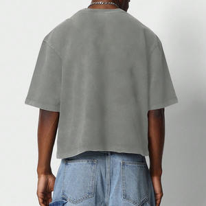 Camisetas de Hombre al por Mayor con Logotipo Personalizado, de Alta Calidad, Corte Holgado, Estilo Vintage, Lavado Ácido, para Gimnasio - Product Image 4