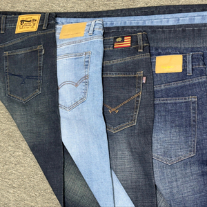 Pantalones vaqueros de mezclilla impermeables ecológicos de cintura media de ajuste Regular recto de alta calidad para hombre, Fabricante Mayorista de otoño y verano - Product Image 1