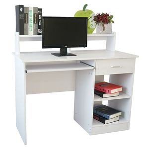 Scrivania per Computer Moderna in Stile Generale, in Truciolato E1 15MM, Colore Bianco - Product Image 1