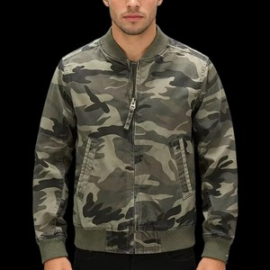 Men's Camouflage Plain Dyed Eco-Friendly Vintage Bomber <b>Jacket</b> ODM Loose Fit for Middle-aged Youth <b>jacket</b> - Product Image 4