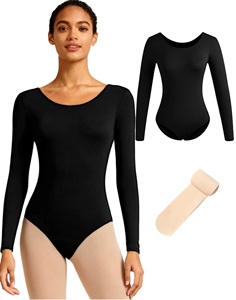 Nouveau Maillot de Danse et Gymnastique Nude pour Femme 2025 – Personnalisable avec Logo, 5 Tailles, Vente en Gros, en Spandex à Manches Longues - Product Image 5