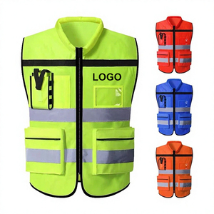 Chaleco de Seguridad Ecológico de Alta Visibilidad con Certificación EN, Reflectante, de Poliéster, Unisex, con Bolsillos y Cierre de Cremallera, en Varios Colores - Product Image 1