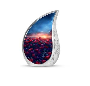 โกศรูปหยดน้ำสำหรับใส่เถ้ากระดูก ลายเต่าในป่า แกะสลักสีเงิน ลดราคาพิเศษ สำหรับตกแต่งในงานศพ - Product Image 5