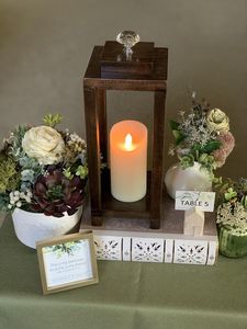 <b>Set</b> Of 2 Customized Handmade Wooden Candle <b>Lantern</b> Empty Candle Holder For Event & Home Decor Wooden Candle Holder - Product Image 2