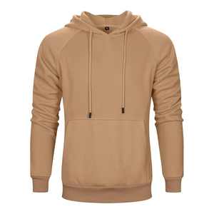 Sweat-shirt à capuche en molleton épais à manches raglan, personnalisable avec logo, vierge, uni, style streetwear - Product Image 1