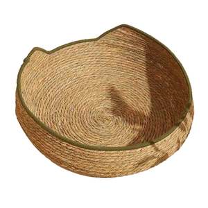 Lit pour animaux de compagnie en jonc de mer naturel, panier rond profond tressé, durable, vente en gros, fournisseur de nids pour chats et chiens, mobilier pour animaux de compagnie fait main en vrac, Vietnam - Product Image 2