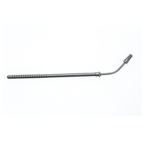 Tube d'aspiration Poole courbé 23 French avec embout à enfiler, instrument chirurgical d'aspiration en acier inoxydable réutilisable - Product Image 3