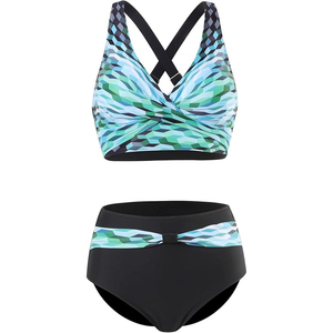 Solid Cyan Printed Micro Triangular Thin Strap <b>Bikini</b> Set Thong G <b>String</b> Low Rise Mini Coverage Tie Side - Product Image 3