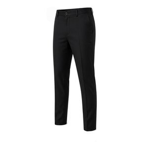 Pantalon de Costume Décontracté pour Homme – Coupe Slim, Infroissable, Taille Élastique, Respirant, 100% Coton, Coupe Droite – Idéal pour le Travail et les Occasions Formelles - Product Image 2