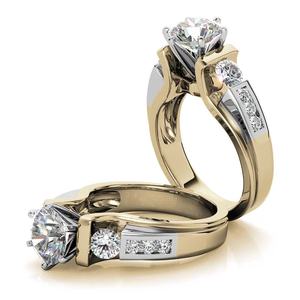แหวนหมั้นเพชรทรงกลมเจียระไนแบบบริลเลียนท์ ทองคำแท้ 14K เพชรเพาะเลี้ยงในห้องปฏิบัติการ รับรองโดย IGI คุณภาพ VS1 สำหรับผู้หญิง - Product Image 6