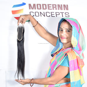 Cheveux Humains Indiens Bruts Frontal 13x4 Cuticule Alignée Remy Pre Pluck Cheveux Humains Suisse Transparent Hd Dentelle Cheveux Humains - Product Image 2