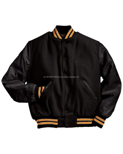 Custom Men's Wool/Polyester Varsity Jacket Casual Style Embroidery Front Autumn Breathable Windproof <b>Stand</b> Collar Made Pakistan - Product Image 4