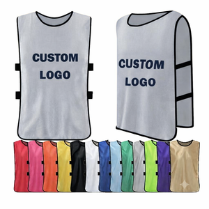 Custom Lightweight <b>Soccer</b> Training Bib Vest with Printed Design Short Sleeves Multi-Color Options for Team Scrimmage - Product Image 1