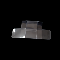 Boîte carrée pliable en PET transparent 60x60x60mm, emballage cube transparent avec vernis pour bougies parfumées, cires fondantes, emballage cadeau