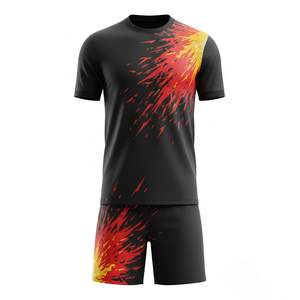 ชุดฟุตบอลหญิงแบบ unisex พร้อมกางเกงขาสั้น ชุดสองชิ้น ชุดฝึกซ้อมฟุตบอล แห้งเร็ว ชุดออกกำลังกาย ชุดกีฬา OEM - Product Image 1