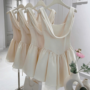 Vestidos Casuales de Otoño de Lujo para Mujer, Fabricados en Vietnam, Cintura Natural, Cuello Redondo, Sin Mangas, Corte Entallado, de Seda, Sensuales - Product Image 2