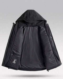 เสื้อแจ็คเก็ตเทคแวร์ผู้ชาย แนวแทคติคอล กระเป๋าหลายช่อง สไตล์สตรีทแวร์ กันน้ำ กันลม มีฮู้ด สไตล์ไซเบอร์พังก์ เสื้อคลุมอเนกประสงค์ - Product Image 3