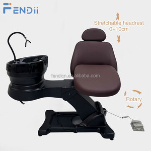 Muebles de salón de belleza de lujo ajustables eléctricos, silla de champú <span class=keywords><strong>para</strong></span> peluquería, cama de Spa <span class=keywords><strong>para</strong></span> barbería - Product Image 3