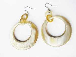 Natural Crafts Buffalo Ox Horn <b>Earrings</b> Eco-Friendly Handmade Modern Unique Patterns - Product Image 2