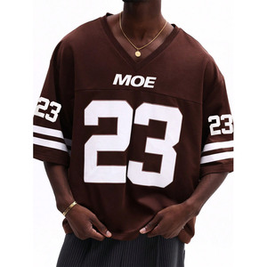 Maillots de football américains surdimensionnés de haute qualité OEM, respirants, style hip-hop, avec design personnalisé sublimé - Product Image 4