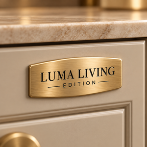 Furniture Metal Logo <b>Plate</b> Custom Metal Nameplate Embossed Brand Label OEM for Premium Furniture - Product Image 4