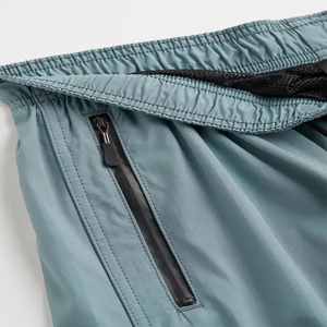 Pantalones Cortos Deportivos para Hombre, de Color Sólido, Tejido Elástico, con Estampado por Transferencia de Calor, de Secado Rápido, Cintura Media, Cierre con Cordón y Bolsillos con Cremallera, para Uso Casual - Product Image 6