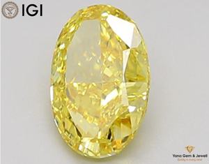 Diamante Cultivado en Laboratorio con Certificación IGI, Color Amarillo Intenso, Claridad VS1, Forma Ovalada, 1.50 Quilates, para Joyería de Obra Maestra - Product Image 3