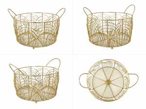Panier à fruits et légumes en fil métallique robuste pour le rangement de cuisine, organisateur moderne en fer pour comptoir, garde-manger et maison - Product Image 3