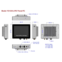 PC industriel marin étanche IP67 de 10,4 pouces avec écran tactile PCAP (8 Go de RAM, 250 Go de SSD) et UPS interne en stock