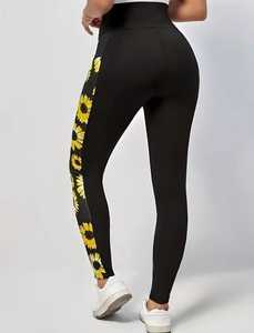Leggings de Mujer de Cintura Alta, Largos, Sólidos, Transpirables, Elásticos, Tejidos, Ecológicos, para Todas las Temporadas, Estilo Casual - Product Image 2