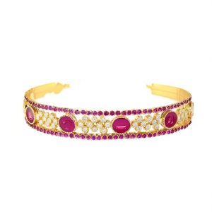 American Diamond Gold Polish Wedding Bangles Perfect Gift Bracelet - Product Image 2