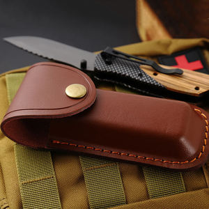 Étui à couteau pliant léger en cuir véritable de haute qualité, sur mesure, pour EDC, porte-outils, sac à outils, OEM TARJ ENTERPRISES, vente en gros UE - Product Image 4