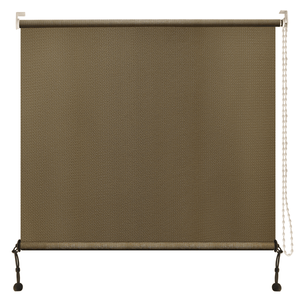 8 X 8 Walnut HDPE Spliced Roller <b>Shutter</b> for Canopy Gazebo or Pergola - Product Image 5