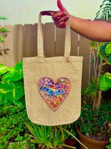 กระเป๋าผ้าแคนวาสลายซูชิสำหรับขายส่ง ผลิตในอินเดีย เป็นมิตรกับสิ่งแวดล้อม ใช้ซ้ำได้ สำหรับใส่ของชำ หลายสี - Product Image 3