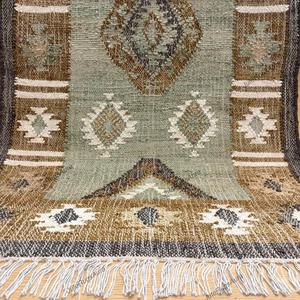 Geometric Jute Area Rug Rectangle Bohemian Flat Weave Eco Friendly Anti-Bacteria Pet-Friendly Non-Slip Living <b>Room</b> <b>Decor</b> Fringe - Product Image 4