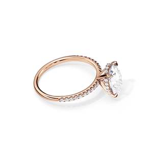 Oval Cut Diamond Engagement Ring for Women 14k Gold plated Prong Setting floral Style Fine Jewelry - Product Image 3