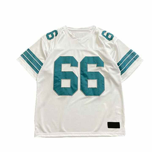 Best LOW Price American Football Boxy Fit 100% Polyester <b>Mesh</b> Breathable Drop Shoulder Jerseys T-Shirts Anti-Bacterial UV - Product Image 6