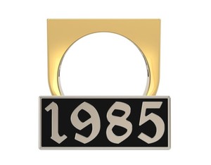 แหวนเงินแท้ 925 พรีเมียม ดีไซน์เลขปี 1985 แบบกำหนดเอง วงกว้าง แฟชั่นสำหรับผู้ชายและผู้หญิง ของขวัญเครื่องประดับ - Product Image 3