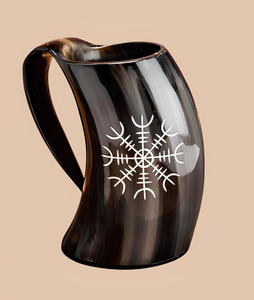 Rustic Drinking Horn <b>mug</b> Leather-Wrapped Religious Style <b>Mug</b> - Product Image 1