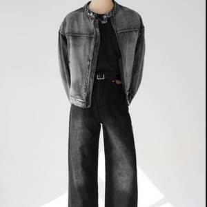 แจ็คเก็ตยีนส์ผู้ชายคุณภาพสูงขายดี ดีไซน์หลวมพร้อมซิป เสื้อโค้ทแสนสบาย Haus Industries - Product Image 5
