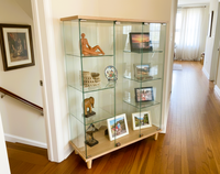 Vitrine de Luxe TMG en Verre Trempé Marron Clair de Haute Qualité avec Pieds, Modèle G398, Idéale pour Hôtels et Restaurants