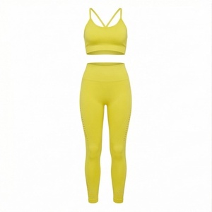 Ropa Deportiva para Mujer, Conjunto de Yoga, Ropa Deportiva sin Costuras de Alta Resistencia Hecha a Medida, Ropa Deportiva para Gimnasio, Ropa para Hacer Ejercicio - Product Image 1