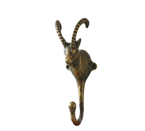 Ba Antique Animal Head Wall Mount Hook Handmade Cast Iron Self-Adhesive Eco-Friendly Coat Hanger Single Hook Decorative for - Product Image 5