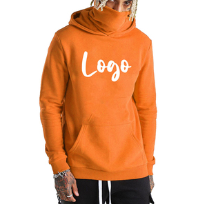 Sudadera con Capucha Personalizada con Logotipo para Hombre, Color Naranja Sólido, Poliéster, Felpa Francesa, Informal, Forrada, Corte Regular, Ropa de Invierno, Secado Rápido - Product Image 1