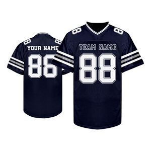 Maillot de football américain streetwear en polyester écologique ventilé, impression DTF personnalisée, fournisseur pour commandes en gros - Product Image 3