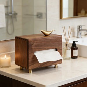 Luxury Wooden Tissue <b>Box</b> Cover Decorative Tissue Holder Perfect For <b>Vanity</b> Countertop Coffee Table And Bedroom Use From India - Product Image 1