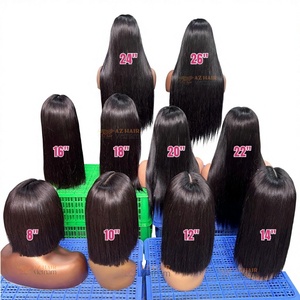 Perruque Lace Front en Cheveux Vietnamiens Remy Ultra-Lisses, Bonnet Élastique, Texture Super Soyeuse, Densité 180%-250%, Poids 200-300g - Product Image 1