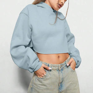 OEM 2025 Spring Jogger <b>Jumpers</b> Gym Custom Workout 2 Piece Women Set Crop Top Oversize Hoodie Women Sweatshirt Sets - Product Image 1