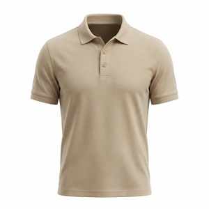 Compre al por Mayor Camisetas de Manga Corta de Algodón Ecológico para Hombre, Color Sólido, Cuello de Botones, Estilo Casual, Largo Regular, Exportación BD - Product Image 3